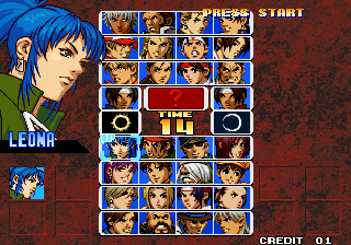 The King of Fighters '99: Millennium Battle (Arcade) screenshot: Player select