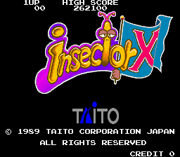 Insector X (Arcade) screenshot: Title Screen.