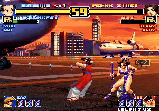 The King of Fighters '99: Millennium Battle (Arcade) screenshot: Gals fight