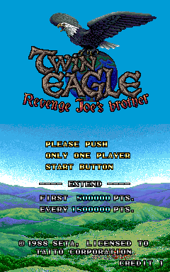 Twin Eagle (Arcade) screenshot: Title screen