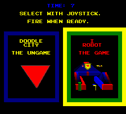 I, Robot (Arcade) screenshot: Choose your pleasure