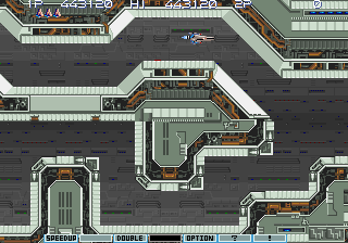 Gradius III (Arcade) screenshot: Escape