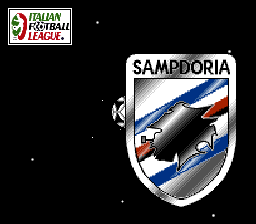 Shijō Saikyō League Serie A: Ace Striker (SNES) screenshot: Sampdoria!