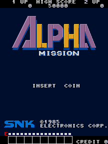 Alpha Mission (Arcade) screenshot: Title Screen