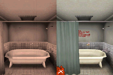 Again (Nintendo DS) screenshot: Adjust the curtain to appear as in the past.