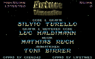 Future Dimension (DOS) screenshot: Credits