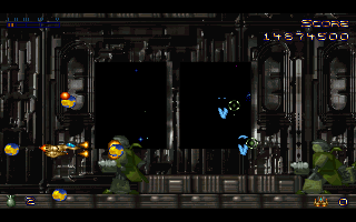 Future Dimension (DOS) screenshot: Mechs stomping about
