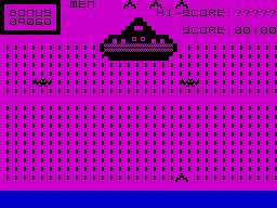 Invasion Force (ZX Spectrum) screenshot: I was hit