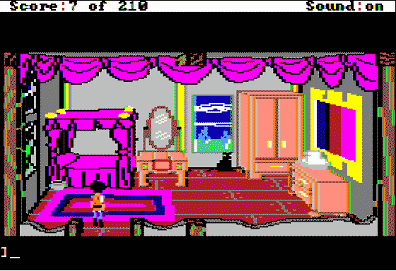 King's Quest III: To Heir is Human (Apple II) screenshot: Manannan's Bedroom