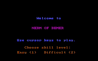 Nerm of Bemer (DOS) screenshot: Title screen