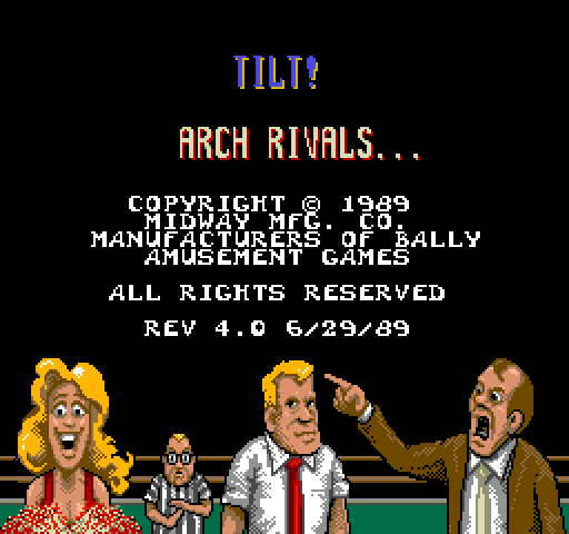 Arch Rivals (Arcade) screenshot: Copyright Screen.