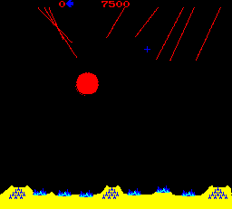 Missile Command (Arcade) screenshot: Game starts