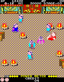 Chinese Hero (Arcade) screenshot: Flying kick.