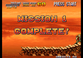 Metal Slug 3 (Arcade) screenshot: Well Done.