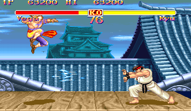 Super Street Fighter II (Arcade) screenshot: Hadouken!