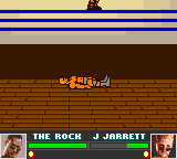 WWF Attitude (Game Boy Color) screenshot: The wrestler has been thrown out of the ring