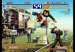 The King of Fighters 2003 (Arcade) screenshot: Flying punch.