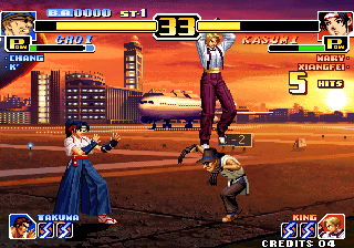 The King of Fighters '99: Millennium Battle (Arcade) screenshot: Little mess