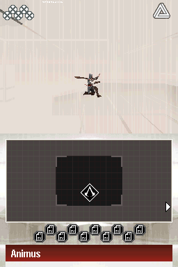 Assassin's Creed II: Discovery (Nintendo DS) screenshot: Animus - after dashing you can perform a long jump.