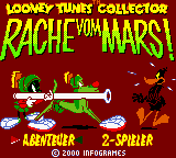 Looney Tunes: Marvin Strikes Back! (Game Boy Color) screenshot: German title screen