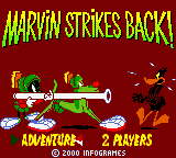 Looney Tunes: Marvin Strikes Back! (Game Boy Color) screenshot: US title screen