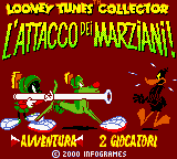 Looney Tunes: Marvin Strikes Back! (Game Boy Color) screenshot: Italian title screen