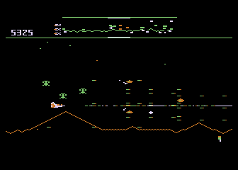 Defender (Atari 5200) screenshot: Shooting enemies