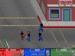 Brute Force (Arcade) screenshot: In the road.