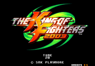 The King of Fighters 2003 (Arcade) screenshot: Title Screen.
