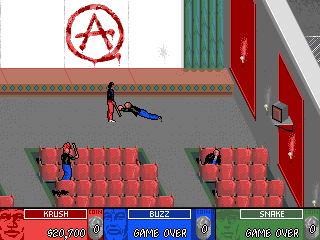 Brute Force (Arcade) screenshot: What film is showing.