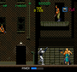 RoboCop (Arcade) screenshot: Shoot the hostage taker.