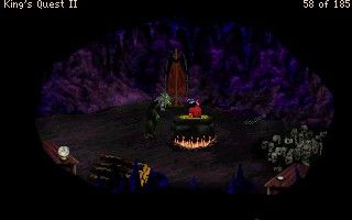 King's Quest II: Romancing the Stones (Windows) screenshot: Graham and the witch get along fabulously
