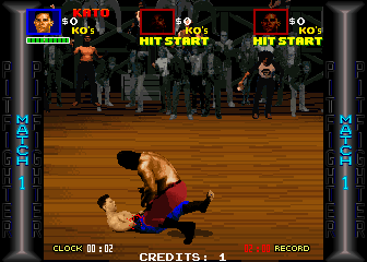 Pit-Fighter (Arcade) screenshot: Knee in action
