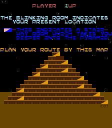 Lost Tomb (Arcade) screenshot: Use the map for guidance in your descent
