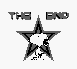 Snoopy's Magic Show (Game Boy) screenshot: After a short animation... The End.