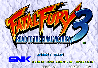 Fatal Fury 3: Road to the Final Victory (Arcade) screenshot: Title screen
