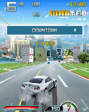 Asphalt 4: Elite Racing (J2ME) screenshot: Drifting (SE W810i)