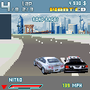 Asphalt 4: Elite Racing (J2ME) screenshot: Being chased by police (Samsung B300)