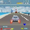 Asphalt 4: Elite Racing (J2ME) screenshot: Boosting (Samsung B300)