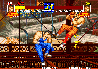 Fatal Fury 3: Road to the Final Victory (Arcade) screenshot: Bleeding leg