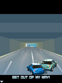 Asphalt 4: Elite Racing (J2ME) screenshot: Taking out an opponent (s40v3a)