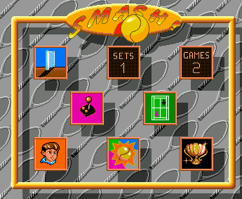 Smash (Amiga) screenshot: Main menu