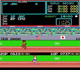 Track & Field (Arcade) screenshot: Keep going.