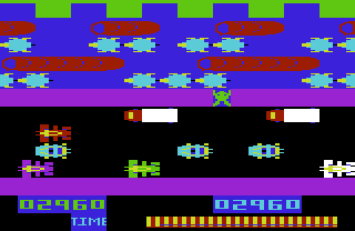 Jumpin' Jack (VIC-20) screenshot: The game starts over at a higher speed