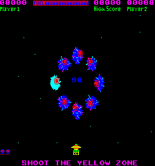 Lazarian (Arcade) screenshot: Blast the lit up circles.