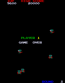 Dig Dug II: Trouble in Paradise (Arcade) screenshot: Game over