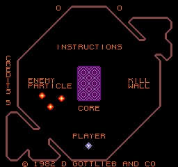 Reactor (Arcade) screenshot: Instructions.