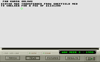 Premier Manager 2 (DOS) screenshot: Fax messages