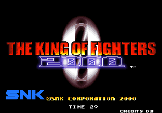 The King of Fighters 2000 (Arcade) screenshot: Title screen