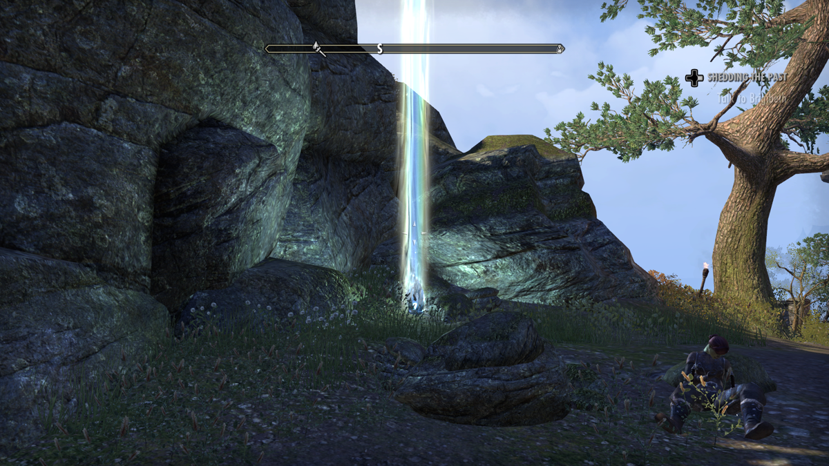 The Elder Scrolls Online: Tamriel Unlimited (Xbox One) screenshot: Skyshards are scattered throughout Tamriel. Collect three of them to gain a skill point.